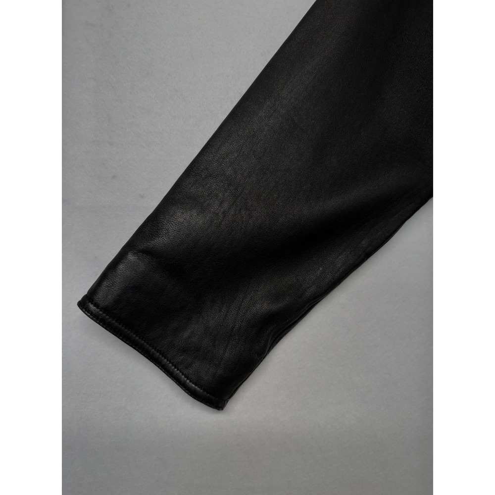 Centigrade Leather Jacket Medium Black Button Fro… - image 6